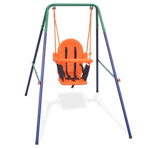Diverse Hardware, Kleinkinder-Schaukelset mit Sicherheitsgeschirr Orange, vidaXL Kleinkinder-Schaukelset mit Sicherheitsgeschirr Orange