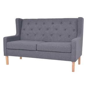 Diverse Hardware, 2-Sitzer-Sofa Stoff Grau, vidaXL 2-Sitzer-Sofa Stoff Grau