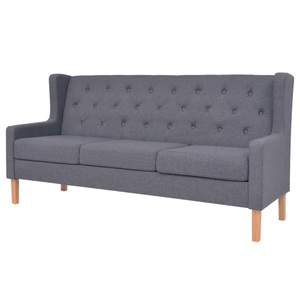 Diverse Hardware, 3-Sitzer-Sofa Stoff Grau, vidaXL 3-Sitzer Sofa Stoff Grau