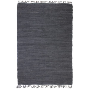 Diverse Hardware, Handgewebter Chindi-Teppich Baumwolle 160x230 cm Anthrazit, 