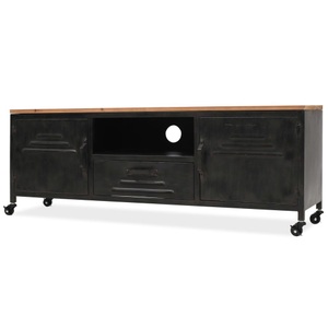 Diverse Hardware, TV-Schrank 120 x 30 x 43 cm Schwarz, 
