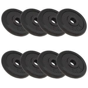 Diverse Hardware, Hantelscheiben 8 Stk. 20 kg Gusseisen, vidaXL Hantelscheiben 8 Stk. 8x2,5 kg Gusseisen