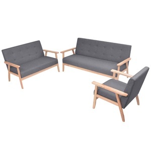 Diverse Hardware, Sofa-Set 3-tlg. Stoff Dunkelgrau, vidaXL Sofa-Set 3-tlg. Stoff Dunkelgrau