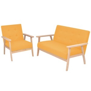 Diverse Hardware, Sofa-Set 2-tlg. Stoff Gelb, vidaXL Sofa-Set 2-tlg. Stoff Gelb