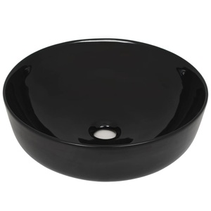 Diverse Hardware, Waschbecken Keramik Rund Schwarz 41,5 x 13,5 cm, vidaXL Waschbecken Keramik Rund Schwarz 41,5 x 13,5 cm