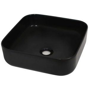 Diverse Hardware, Waschbecken Keramik Quadratisch Schwarz 38 x 38 x 13,5 cm, vidaXL Waschbecken Keramik Quadratisch Schwarz 38 x 38 x 13,5 cm
