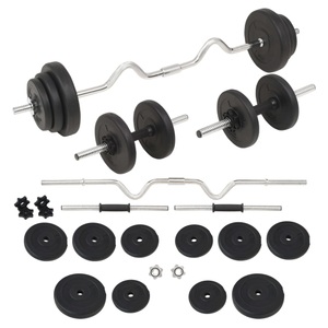 Diverse Hardware, Langhantel- und Kurzhantelset 30 kg, vidaXL Langhantel- und Kurzhantel-Set 30 kg