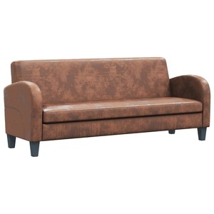 Diverse Hardware, 3-Sitzer Sofa Kunstleder Wildleder-Optik Braun, vidaXL 3-Sitzer Sofa Kunstleder Wildleder-Optik Braun