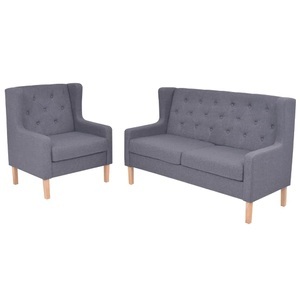 Diverse Hardware, Sofa-Set 2-tlg. Stoff Grau, vidaXL 2-tlg. Sofa-Set Stoff Grau