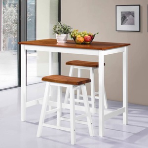 Diverse Hardware, Bartisch- und Hocker-Set 3-tlg. Massivholz, vidaXL Bartisch- und Hocker-Set 3-tlg. Massivholz