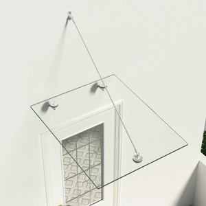 vidaXL, vidaXL Vordach aus VSG-Glas 90x75 cm Edelstahl, 