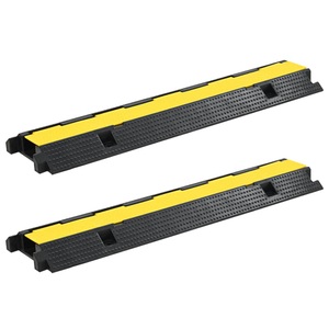 vidaXL, vidaXL Kabelbrücken Überfahrschutz 2 Stk. 1 Kanal Gummi 100 cm, vidaXL Kabelbrücken 2 Stk. 1 Kanal Gummi 100 cm