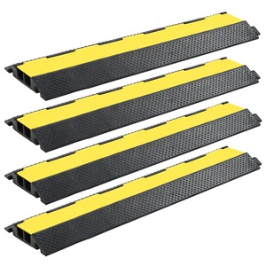 vidaXL, vidaXL Kabelbrücken Überfahrschutz 4 Stk. 2 Kanäle Gummi 101,5 cm, vidaXL Kabelbrücken 4 Stk. 2 Kanäle Gummi 101,5 cm