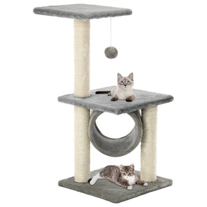 Diverse Hardware, Katzen-Kratzbaum Sisal 65 cm Grau, vidaXL Katzen-Kratzbaum Sisal 65 cm Grau