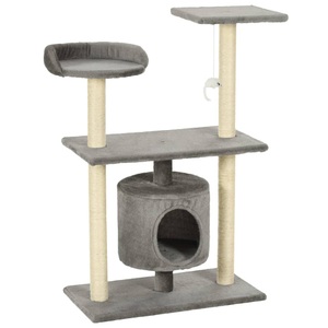 Diverse Hardware, Katzen-Kratzbaum Sisal 95 cm Grau, vidaXL Katzen-Kratzbaum Sisal 95 cm Grau