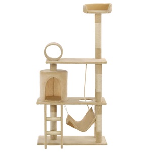 Diverse Hardware, Katzen-Kratzbaum Sisal 140 cm Beige, vidaXL Katzen-Kratzbaum Sisal 140 cm Beige