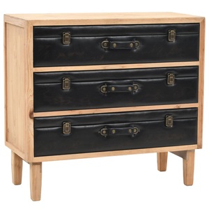 vidaXL, vidaXL Schubladenschrank Tannenholz Massiv 80 × 36 × 75 cm, vidaXL Schubladenkommode Massivholz Tanne 80x36x75 cm