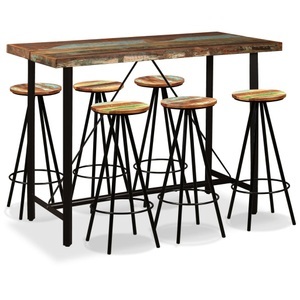 Diverse Hardware, Bar-Set 7-tlg. Altholz Massiv, vidaXL 7-tlg. Bar-Set Altholz Massiv