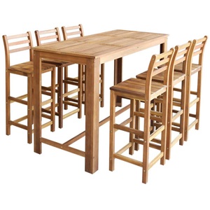 Diverse Hardware, Bartisch und Stuhl-Set 7-tlg. Akazienholz Massiv, vidaXL Bartisch und Stuhl-Set 7-tlg. Akazienholz Massiv