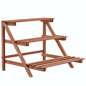 vidaXL, vidaXL 3-Tier Pflanzenständer Zedernholz 48x45x40 cm