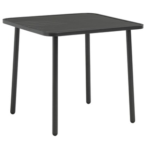 Diverse Hardware, Garten-Esstisch Stahl 80x80x72 cm Dunkelgrau Lattendesign
