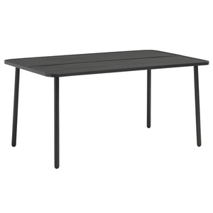 Diverse Hardware, Garten-Esstisch Stahl 150x90x72 cm Dunkelgrau Lattendesign
