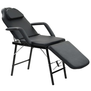Diverse Hardware, Gesichtsbehandlungsstuhl Tragbar Kunstleder 185x78x76cm Schwarz, vidaXL Gesichtsbehandlungsstuhl Tragbar Kunstleder 185x78x76cm Schwarz