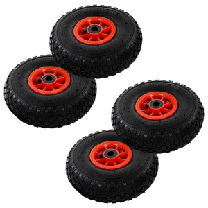 vidaXL, vidaXL Sackkarrenräder 4 Stk. Gummi 3,00-4 (260x85), vidaXL Sackkarrenräder 4 Stk. Gummi 3,00-4 (245x82)