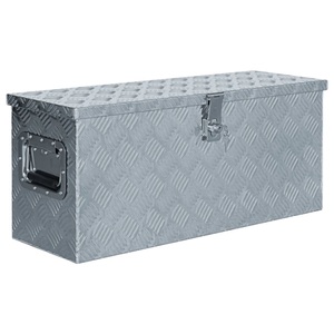 vidaXL, vidaXL Aluminiumkiste 76,5×26,5×33 cm Silbern, vidaXL Aluminiumkiste 76,5×26,5×33 cm Silbern