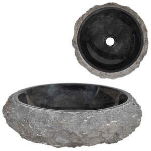 Diverse Hardware, Waschbecken 40 x 12 cm Marmor Schwarz, 