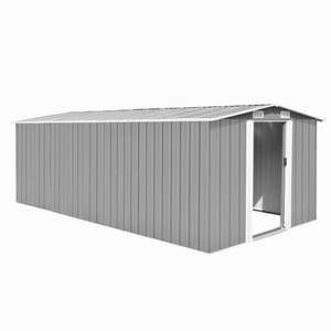 vidaXL, vidaXL Geräteschuppen 257x489x181 cm Metall Grau, VidaXL - Gerätehaus stahl, One Size, Grau