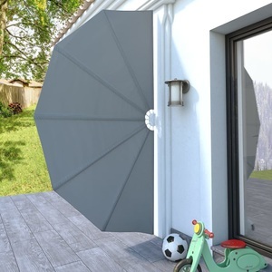 Diverse Hardware, Garten-Sonnendach Zusammenklappbar 160 cm Grau, 