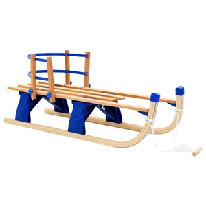 vidaXL, vidaXL Klappschlitten mit Rückenlehne Holz 110 cm, vidaXL Klappschlitten mit Rückenlehne Holz 119 cm