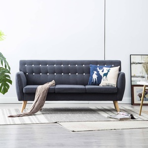 Diverse Hardware, 3-Sitzer-Sofa Stoffbezug 172x70x82 cm Dunkelgrau