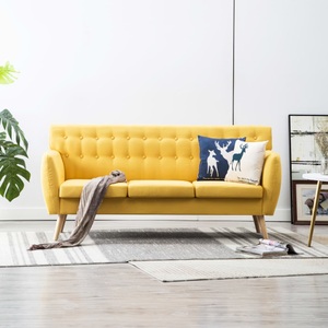 Diverse Hardware, 3-Sitzer-Sofa Stoffbezug 172x70x82 cm Gelb
