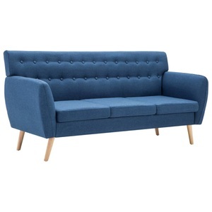 Diverse Hardware, 3-Sitzer-Sofa Stoffbezug 172x70x82 cm Blau