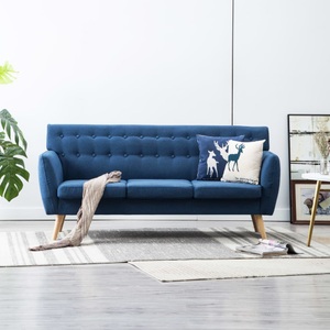 Diverse Hardware, 3-Sitzer-Sofa Stoffbezug 172x70x82 cm Blau