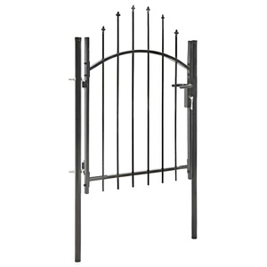 Diverse Hardware, Gartentor Stahl 1x1,5 m Schwarz, vidaXL Gartentor Stahl 1x1,5 m Schwarz