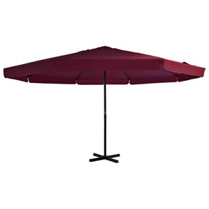 Diverse Hardware, Sonnenschirm mit Aluminium-Mast 500 cm Bordeauxrot