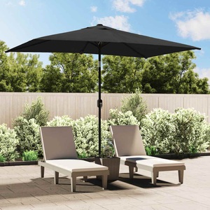Diverse Hardware, Sonnenschirm mit Metall-Mast 300 x 200 cm Anthrazit