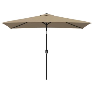 Sonnenschirm mit Metall-Mast 300 x 200 cm Taupe
