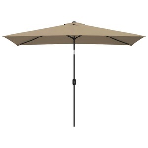 Diverse Hardware, Sonnenschirm mit Metall-Mast 300 x 200 cm Taupe