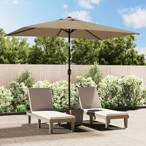 Diverse Hardware, Sonnenschirm mit Metall-Mast 300 x 200 cm Taupe