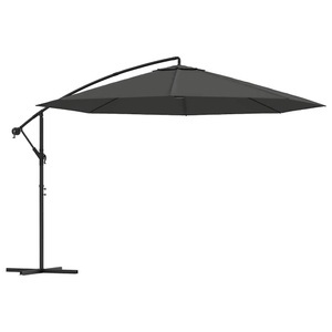 Diverse Hardware, Ampelschirm mit Alu-Mast 350 cm Anthrazit, vidaXL Ampelschirm mit Aluminium-Mast 350 cm Anthrazit