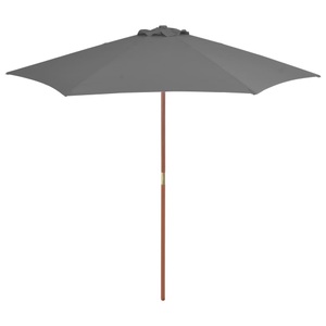 Diverse Hardware, Sonnenschirm mit Holz-Mast 270 cm Anthrazit, vidaXL Sonnenschirm mit Holz-Mast 270 cm Anthrazit