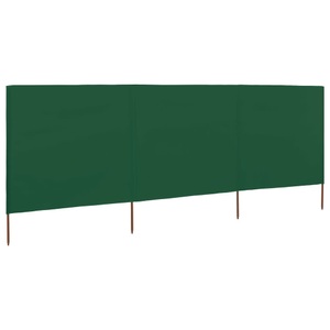 vidaXL, vidaXL 3-teiliges Windschutzgewebe 400 x 120 cm Grün