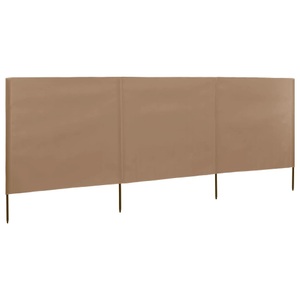 Diverse Hardware, 3-teiliges Windschutzgewebe 400 x 120 cm Taupe
