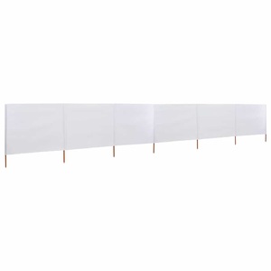 Diverse Hardware, 6-teiliges Windschutzgewebe 800 x 80 cm Weiss
