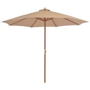 Diverse Hardware, Sonnenschirm mit Holz-Mast 300 cm Taupe, vidaXL Sonnenschirm mit Holz-Mast 300 cm Taupe