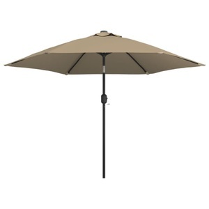 Diverse Hardware, Sonnenschirm mit Metall-Mast 300 cm Taupe